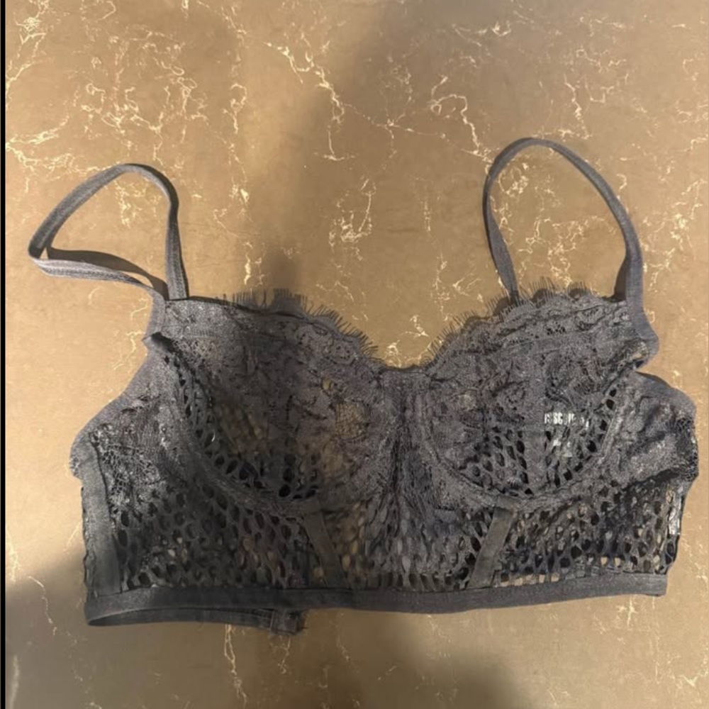 Missguided Black Lace Bralette